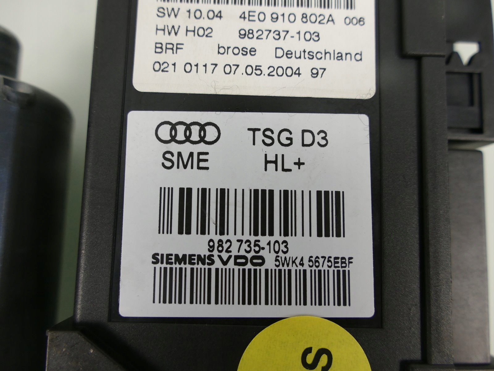 AUDI A8 D3 mini motor PODNOSNIKA windows left rear part
