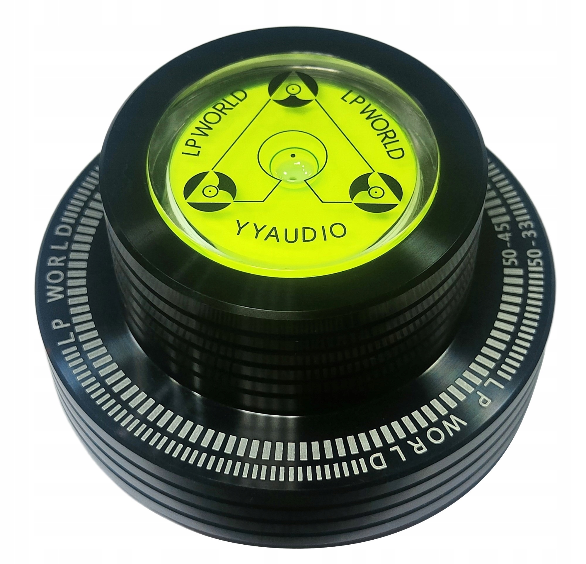 Docisk Płyty Winylowej Aluminiowy Czarny Stabilizator Płyty Gramofonu 315g