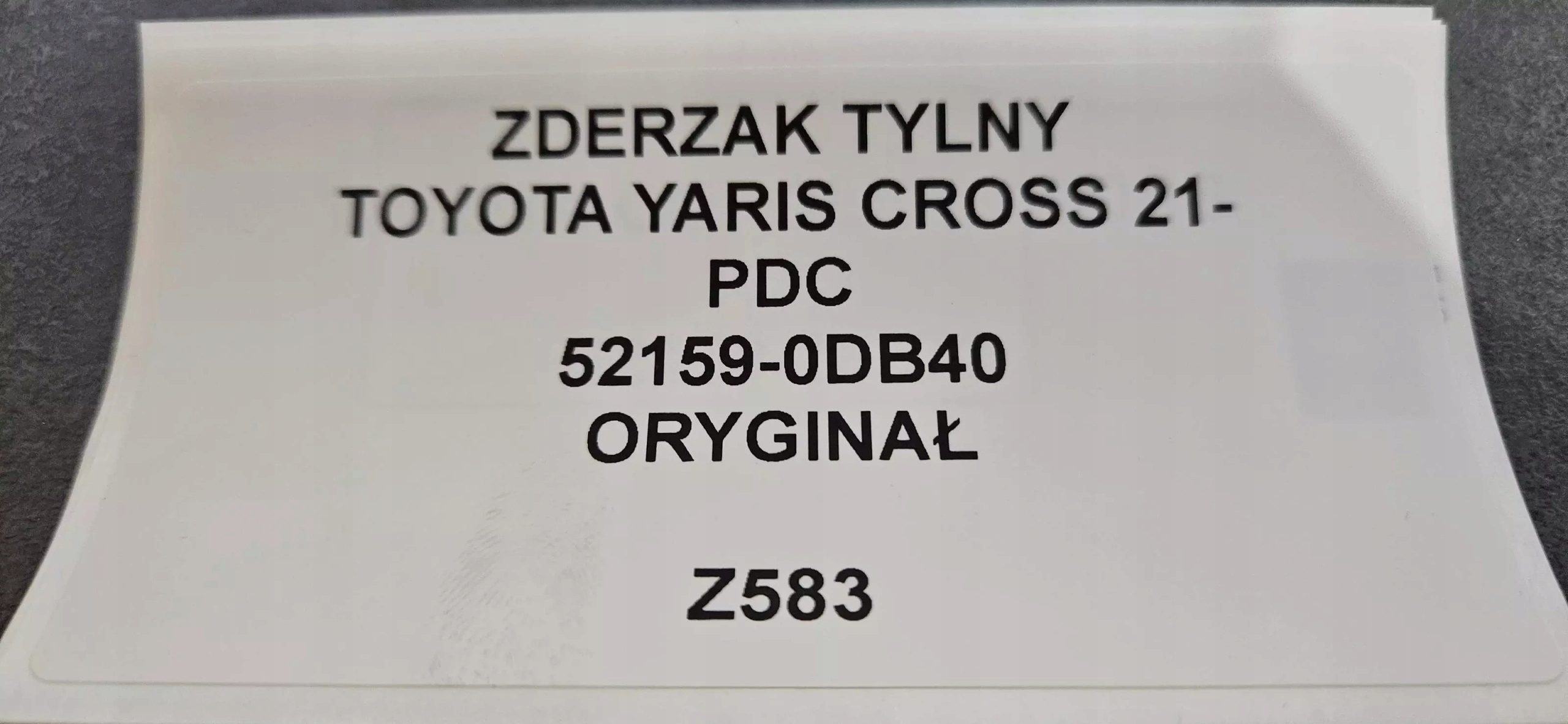 bumper rear TOYOTA YARIS CROSS 21- PDC original