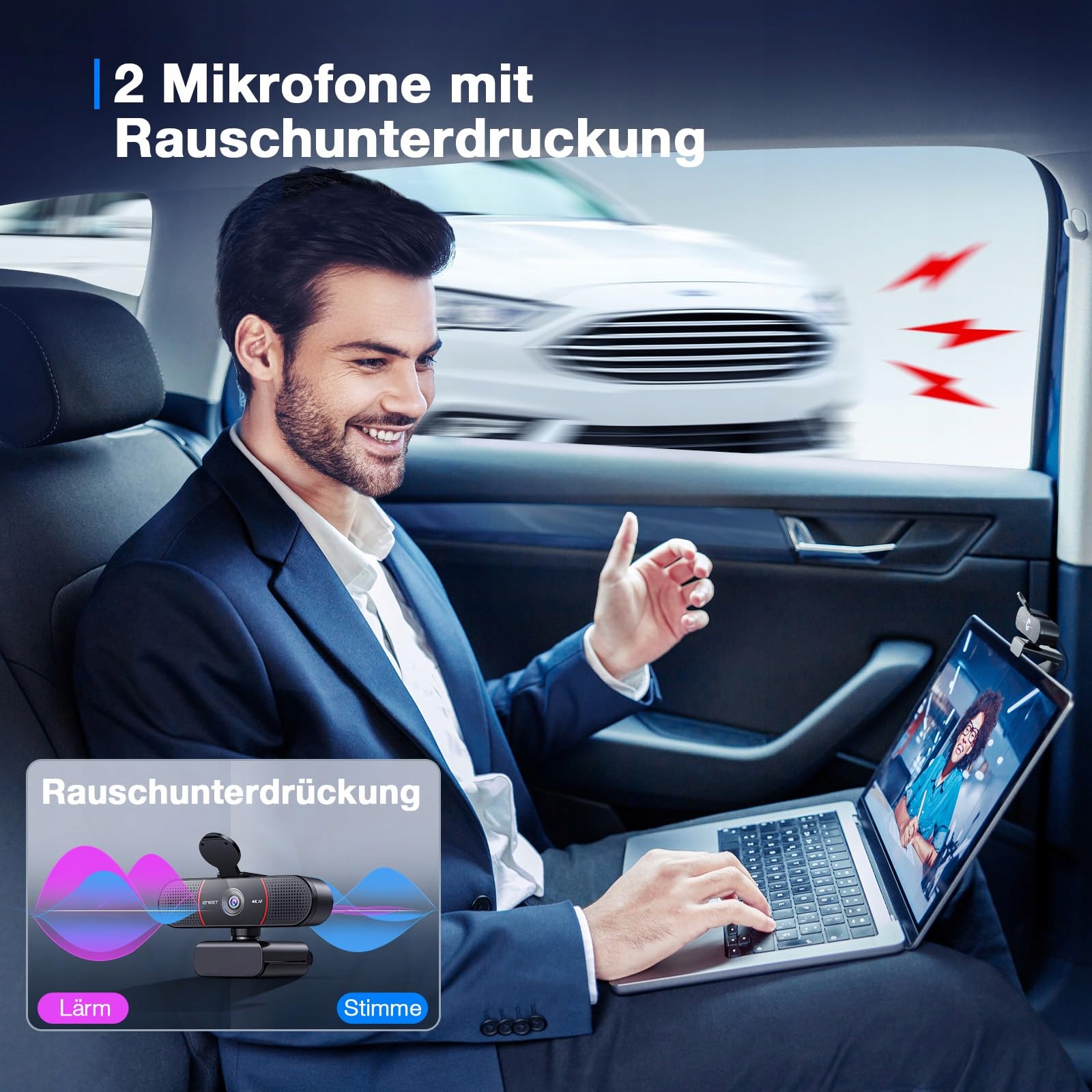EMEET C960 4K Kamera Internetowa Z Osłoną Obiektywu I Mikrofonem — miniatura 6