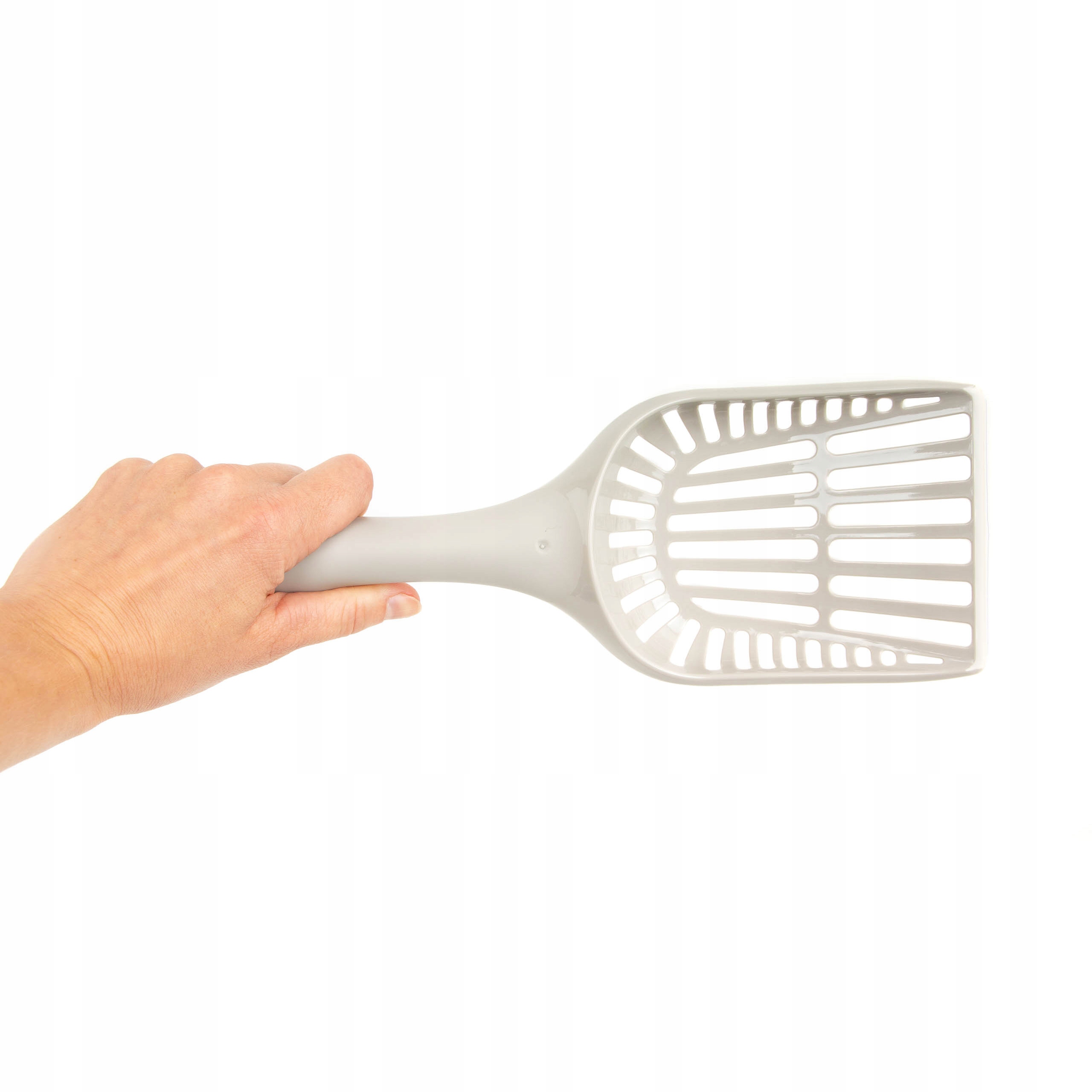 

Łopatka do kuwety żwirku przesiewowa Szara 26,5cm