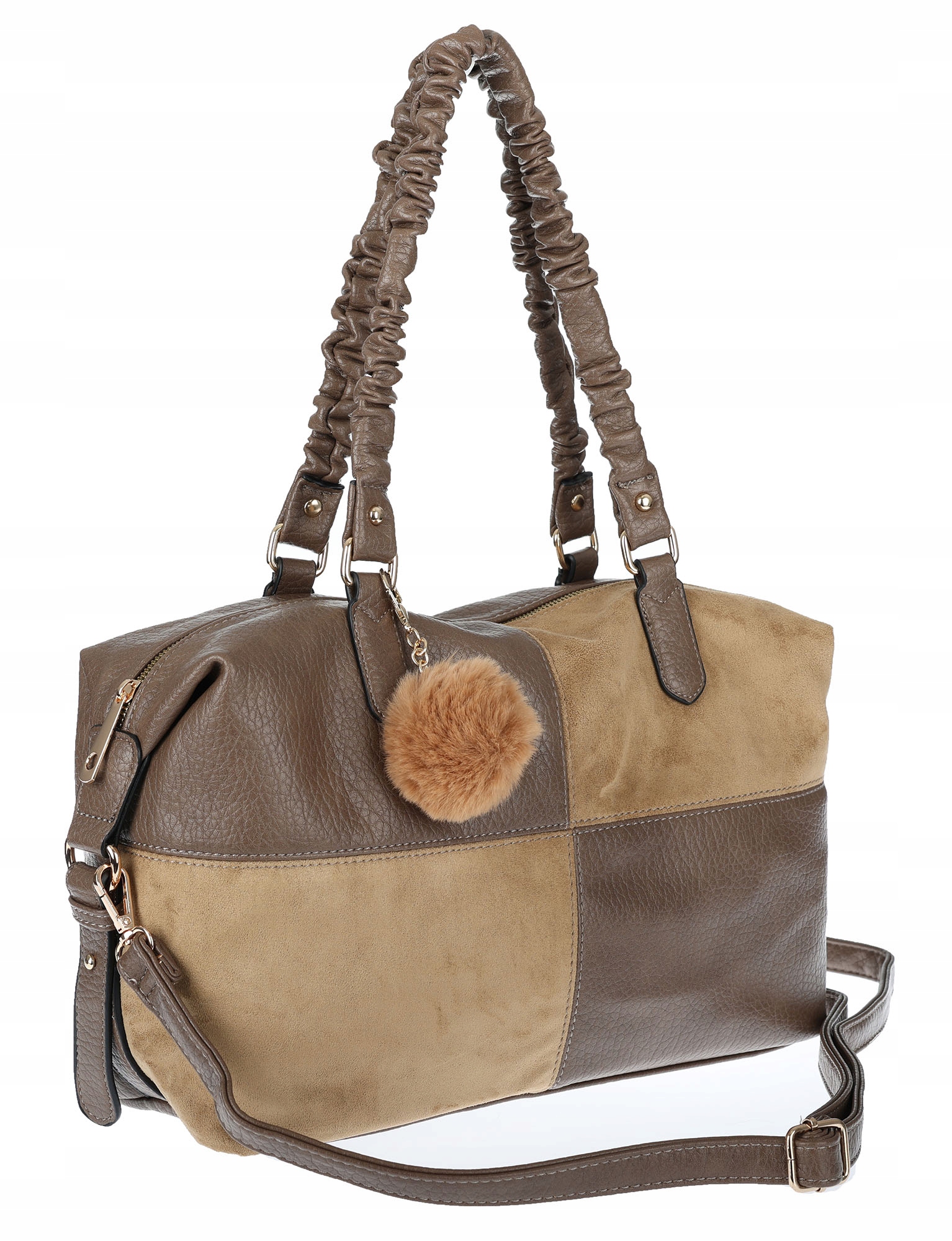 Dámská shopper kabelka A4 elegantní velká taška do práce HJ1255 Béžová