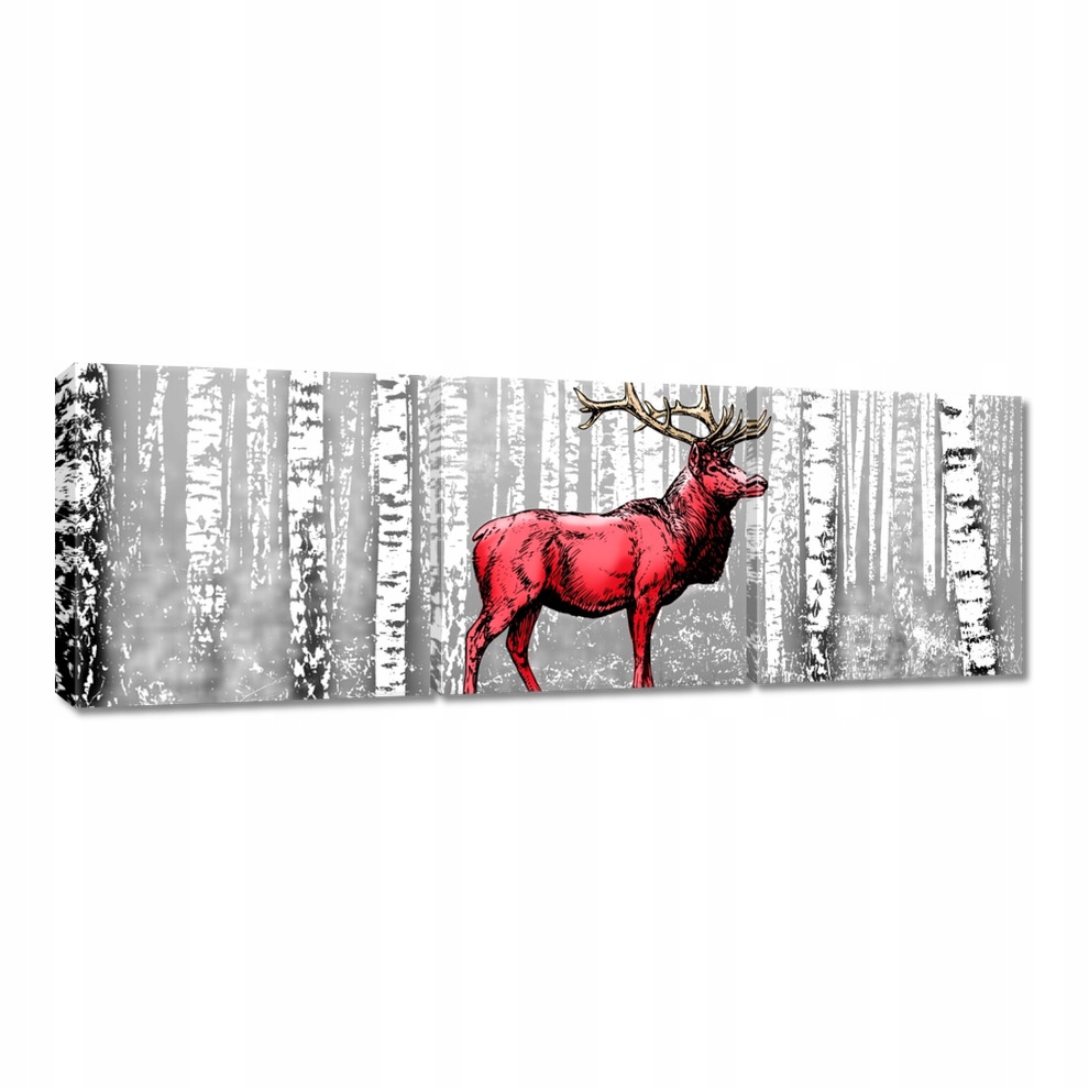 

Obrazy 120x40 Jeleń Brzoza Brzozy Las