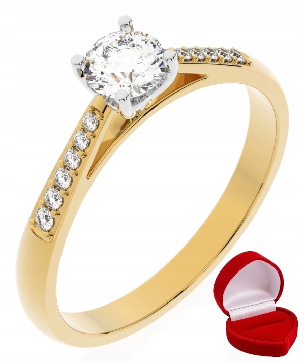 Zlatý Prstýnek 585 14k Diamant Lab Brylant 0,30 ct R6