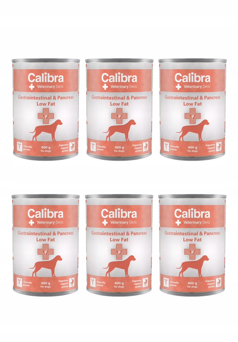 Calibra Veterinary Diet Pes Gastrointestinal Low Fat Plechovka 6 x 400 g