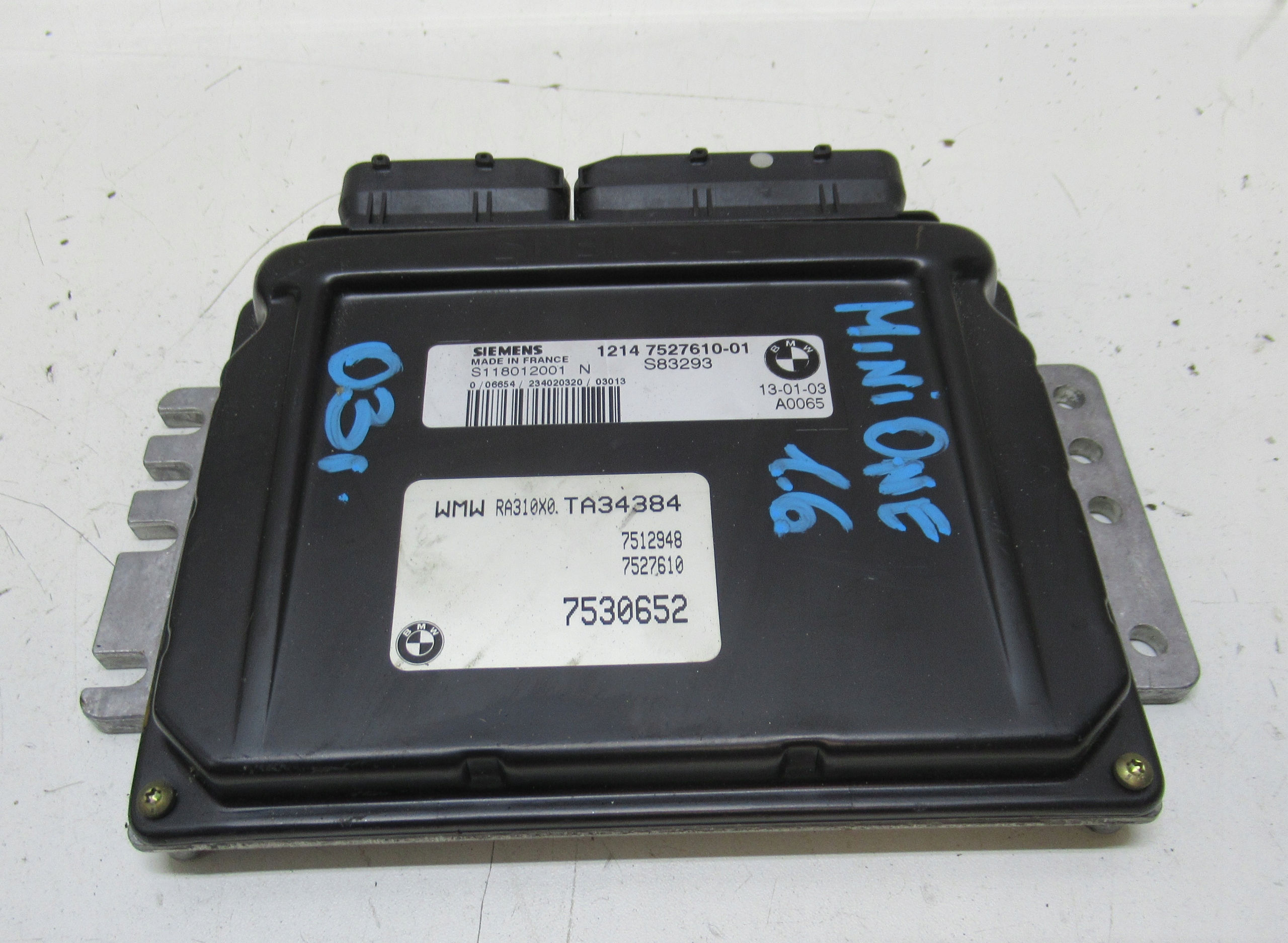 MINI R50 1.6 computer control unit of the engine 7530652