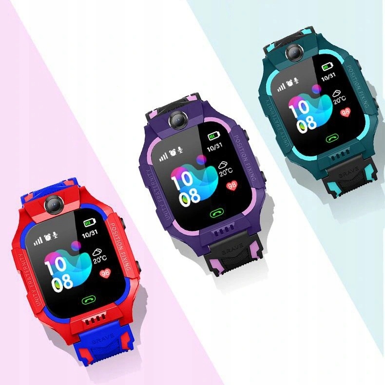 SMARTWATCH DLA DZIECI ZEGAREK DZIECIĘCY LOKALIZATOR LBS + KARTA SIM GRATIS Kolor odcienie czerwieni