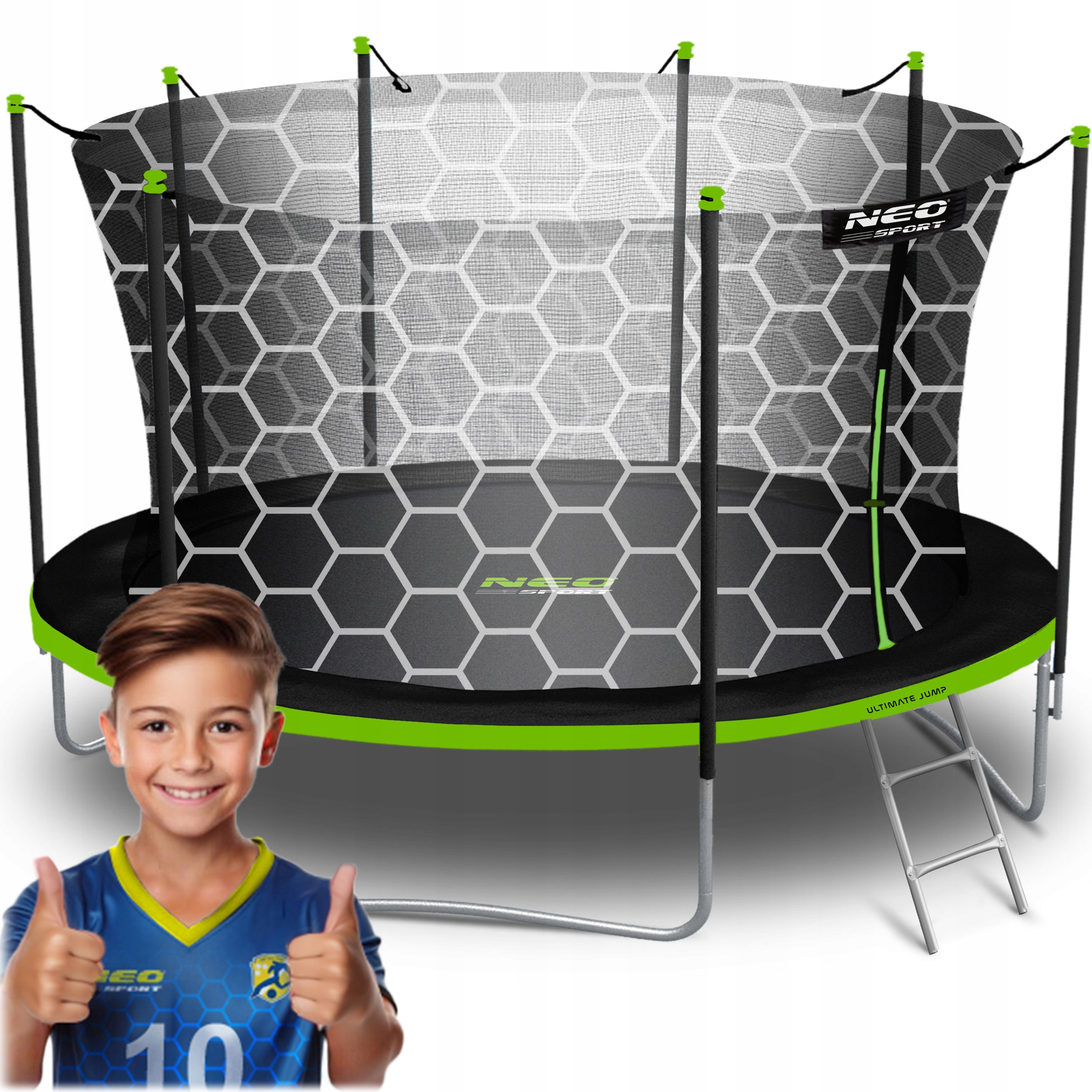 Trampolina ogrodowa dla dzieci z siatką wewnętrzną 465cm 15ft Neosport