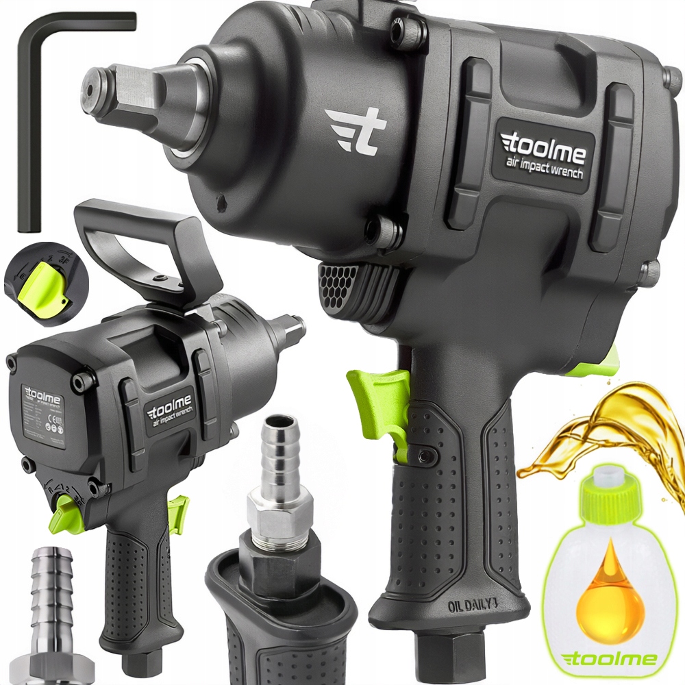 Pneumatický Kompozitní Rázový Klíč S Úderem Kol 3/4 2800 Nm Toolme TM082