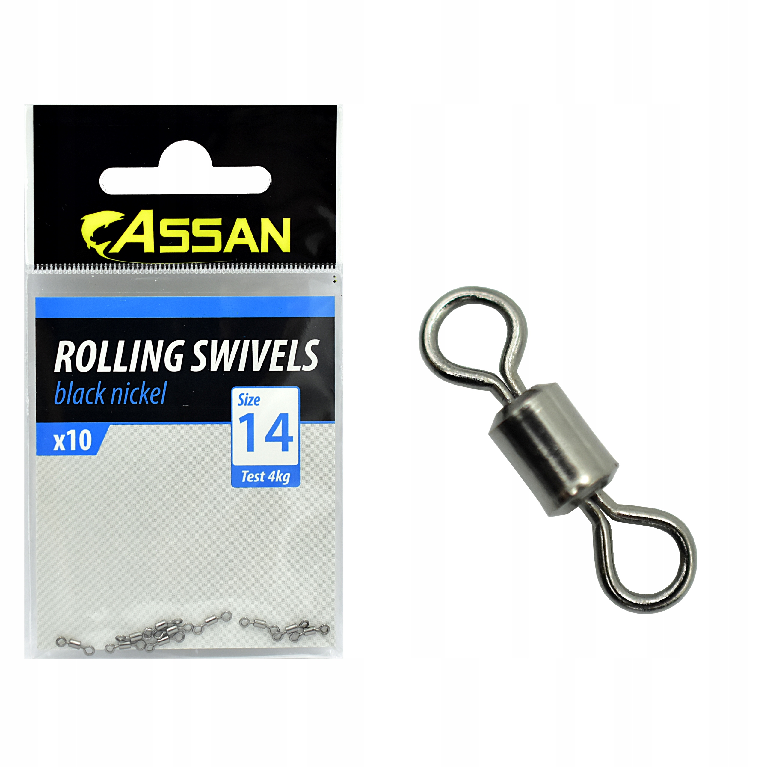 

Krętliki Wałeczkowe Assan Krętlik 10szt r 14/4 kg