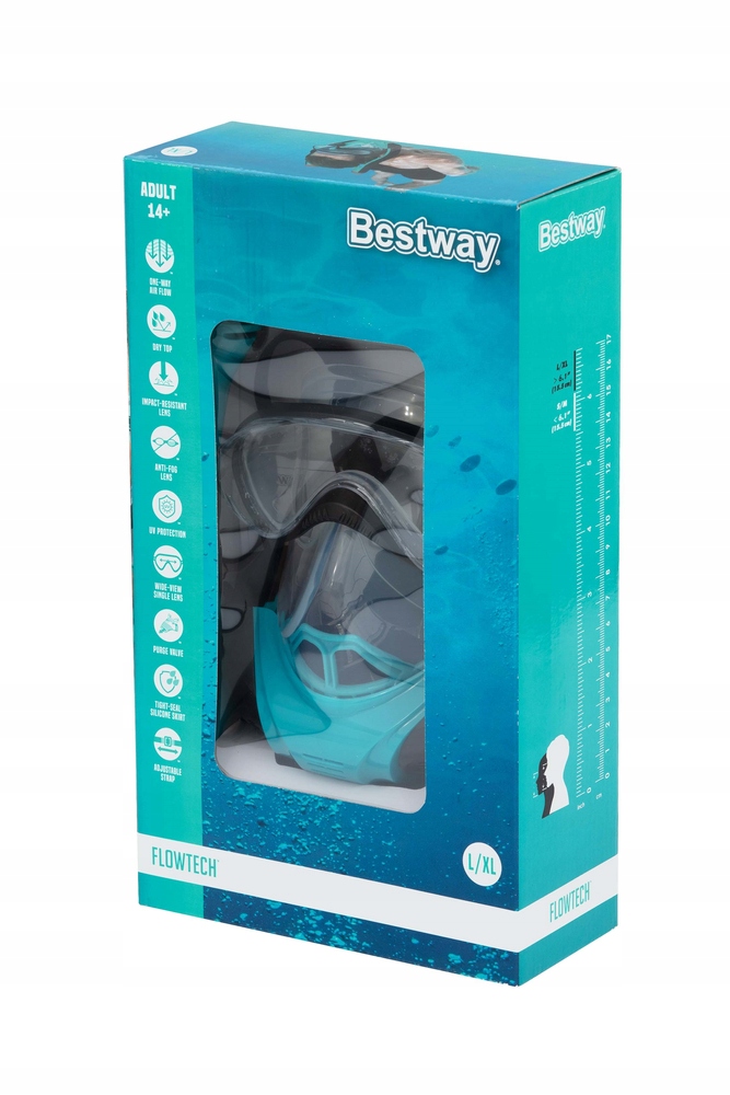Maska Do nurkowania Pełnotwarzowa Maska Do Snorkelingu L/XL Bestway 24058 EAN (GTIN) 6941607331255