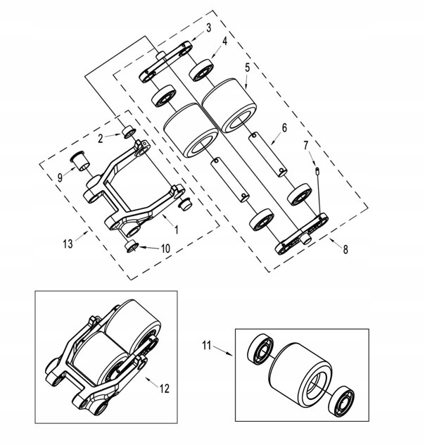 SWORZEŃ ROLKI WÓZEK PALETOWY ELEKTRYCZNY EPT15/20H PPT18/20H HC HANGCHA Marka wózka Inna