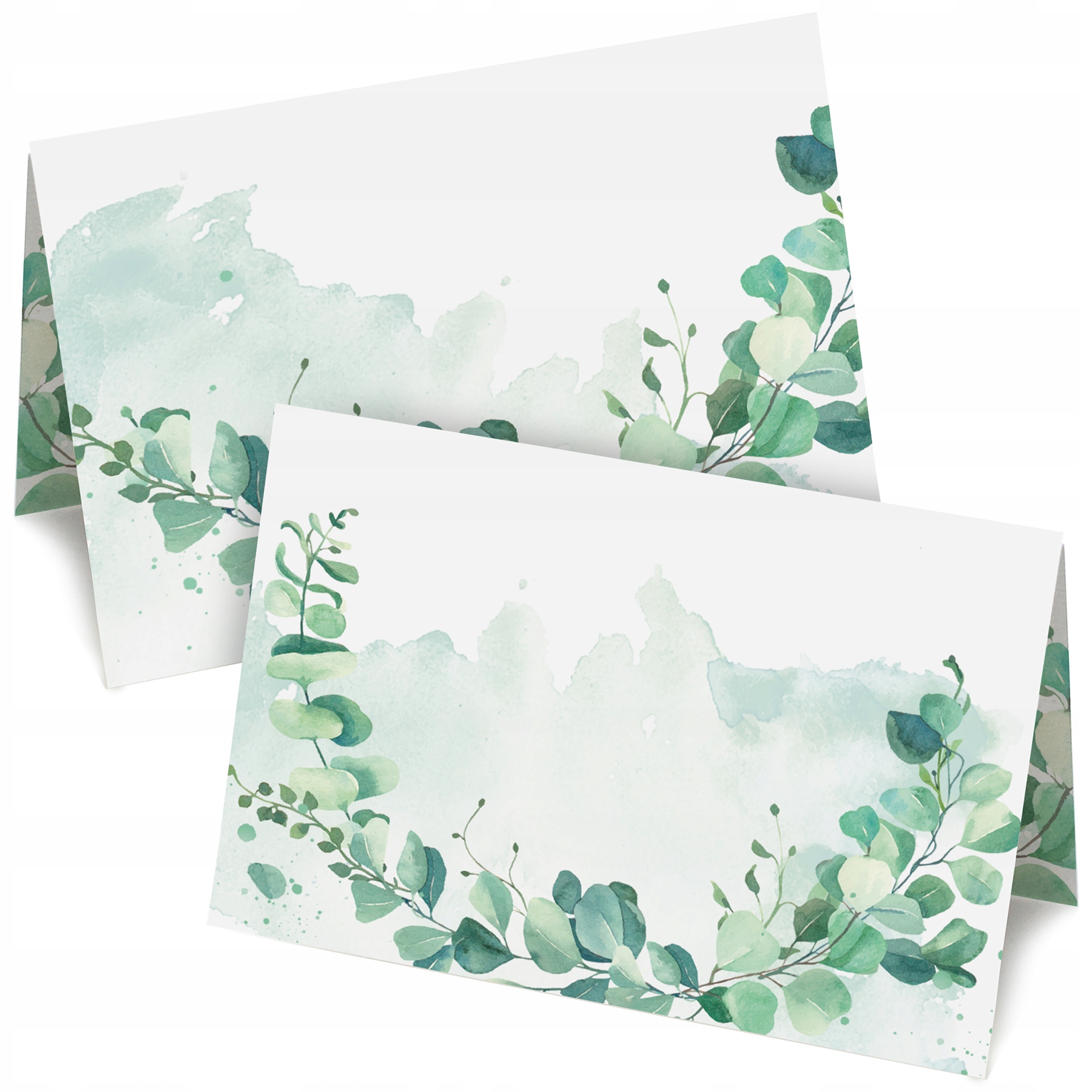 Winietki komunijne, na chrzest, roczek, wesele, 18 - wzór EUKALIPTUS 10szt