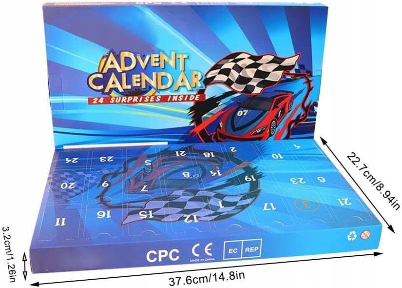 Адвент-календарь Mini Racers, 24 инерционные машинки