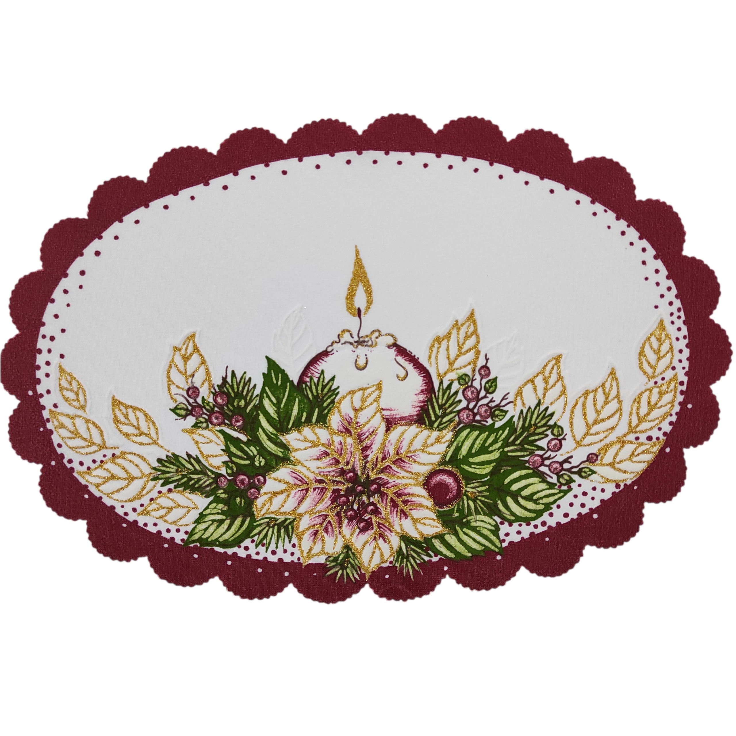 Serwetka świąteczna 20 x 30 cm STROIK bordowa