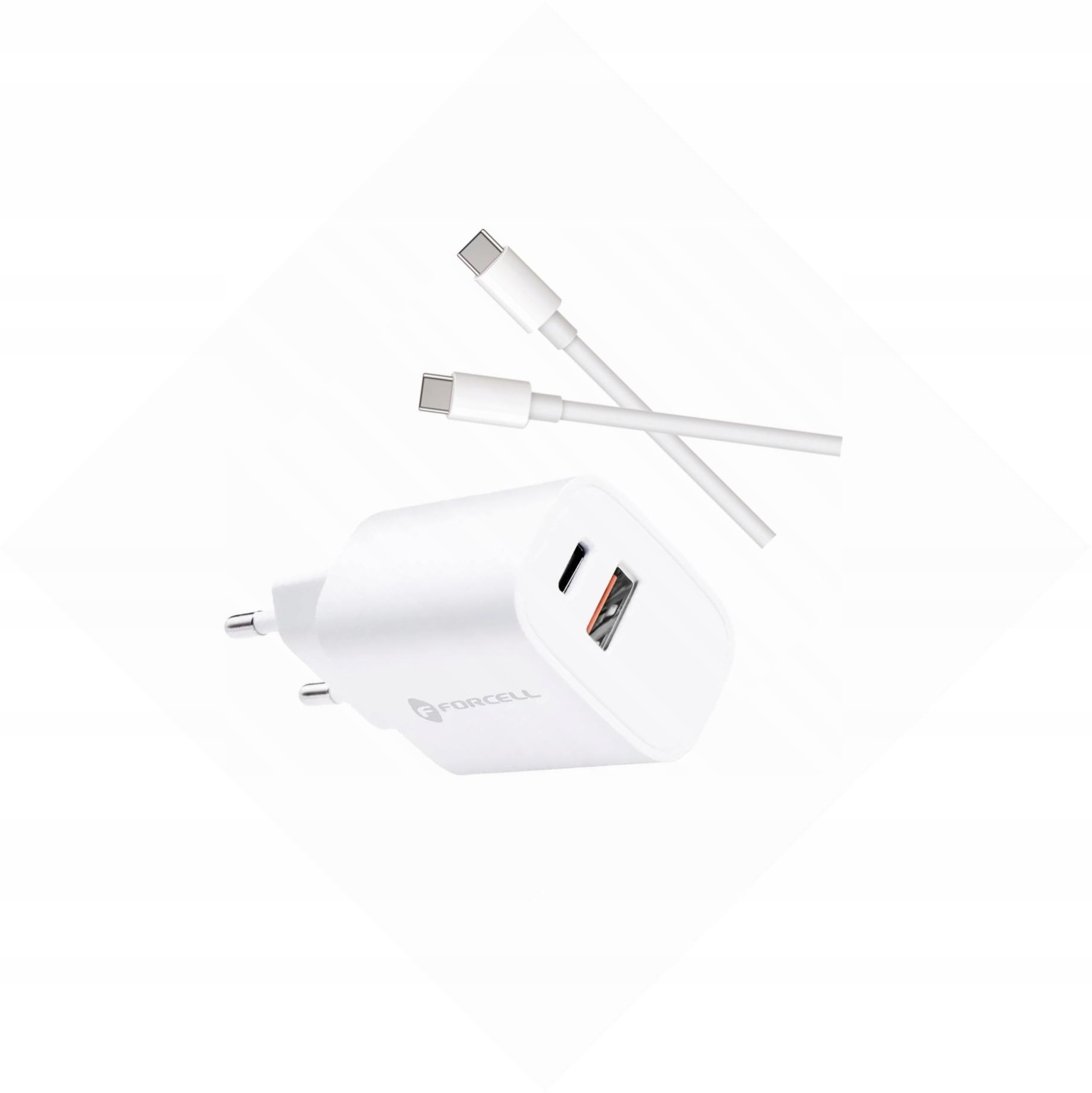 Szybka ładowarka 30W 2 wejścia z kablem Usb-c do Motorola Moto G24 G04