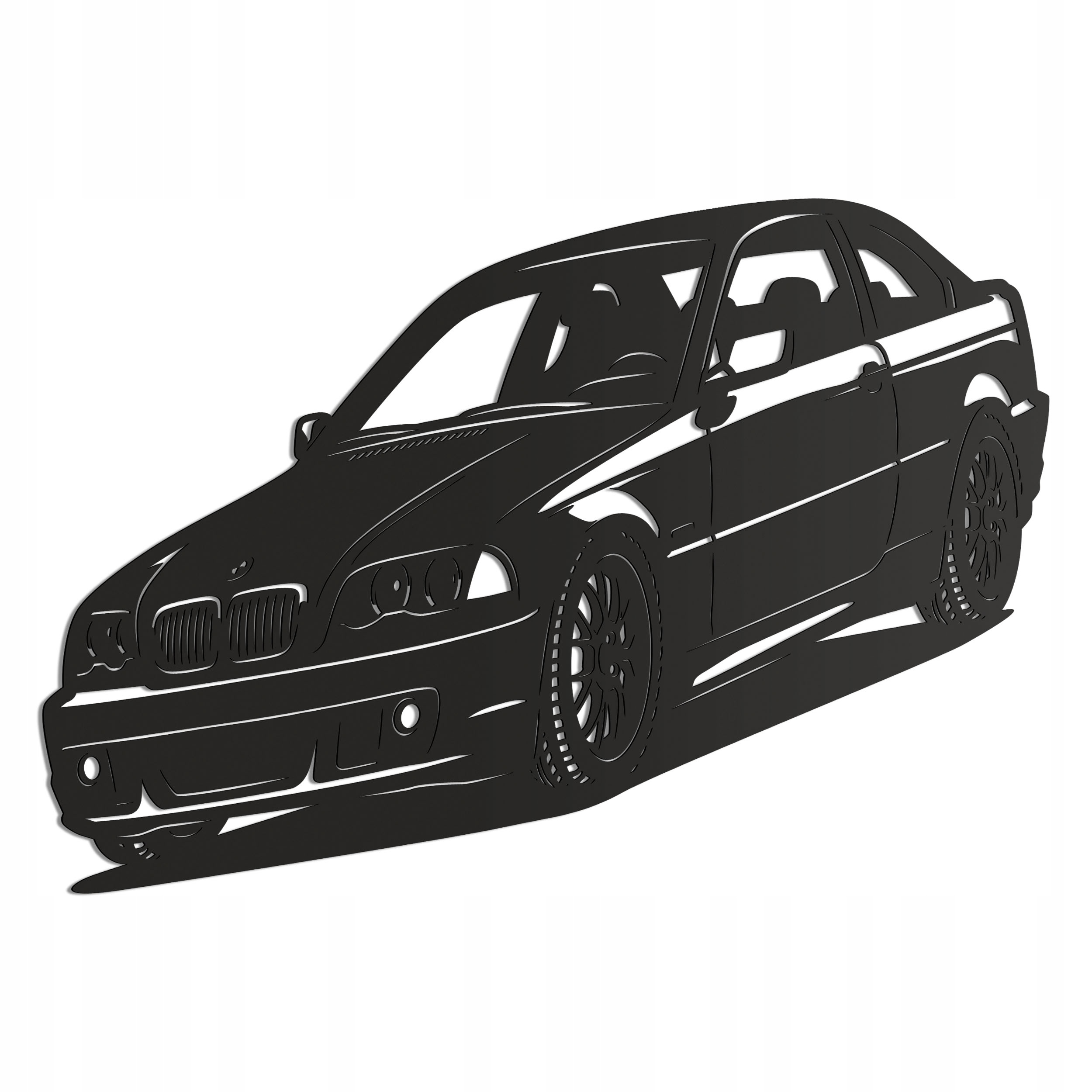 Dřevěný 3D obraz Bmw 3 Series (E46) Nástěnná Dekorace Dárek