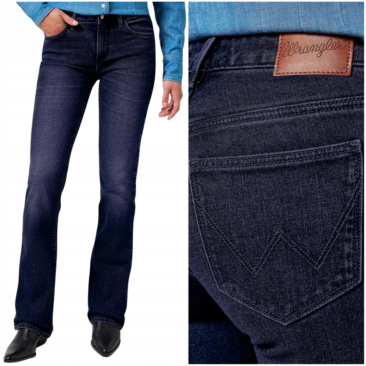 Wrangler Bootcut Iron Ore rozšiřitelné dámské džínové kalhoty W30 L32