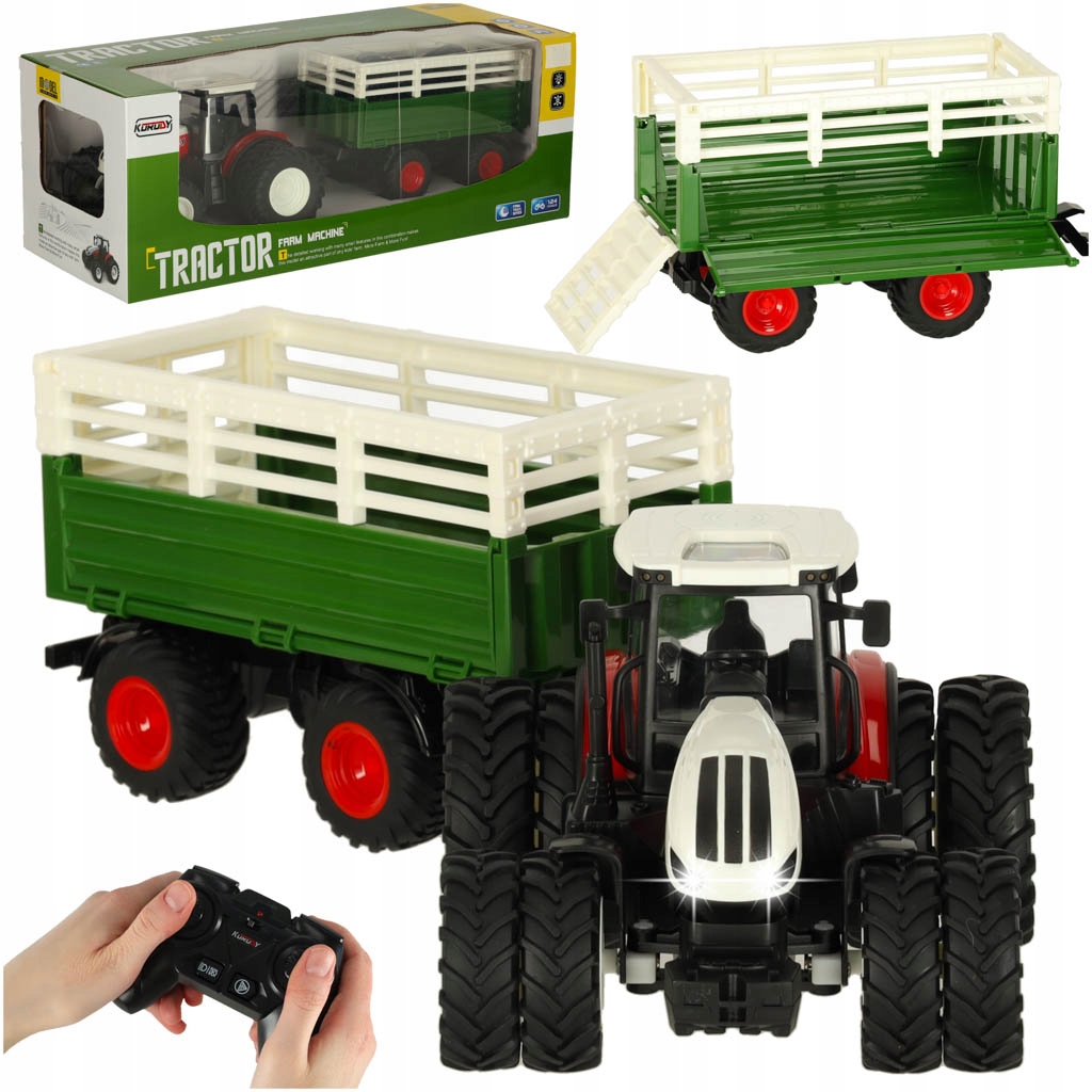 Traktor Rc zemědělský traktor s přívěsem 2,4G 3,7V 500mAh