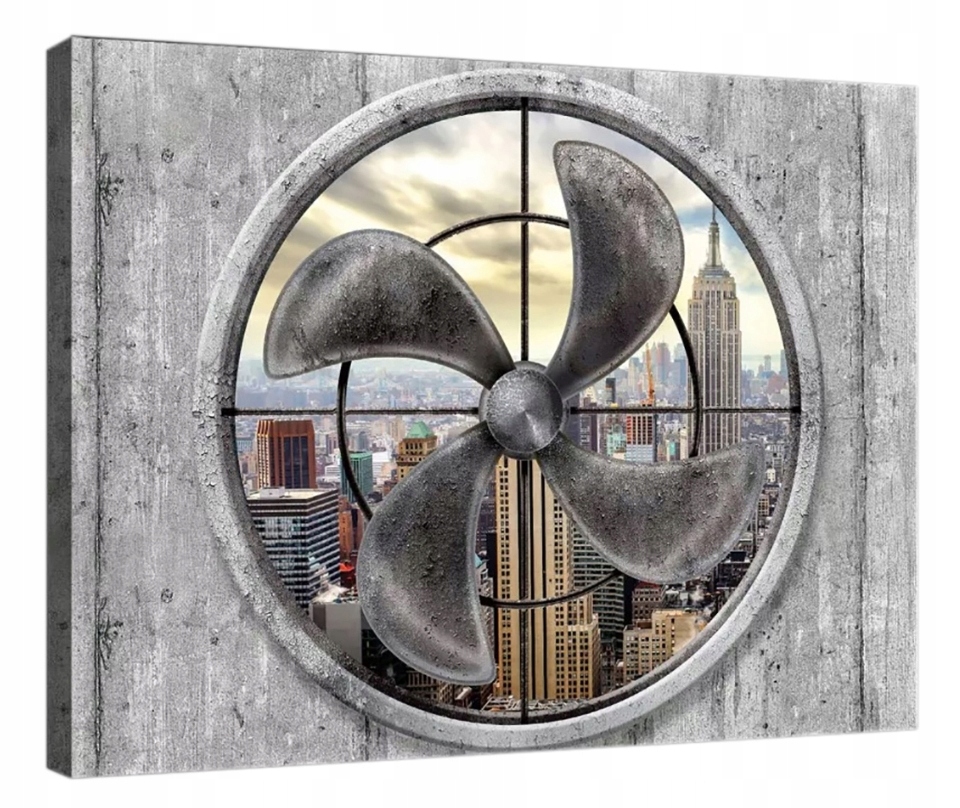 Obraz 100x75 Městská krajina industriální New York beton kov loft umění