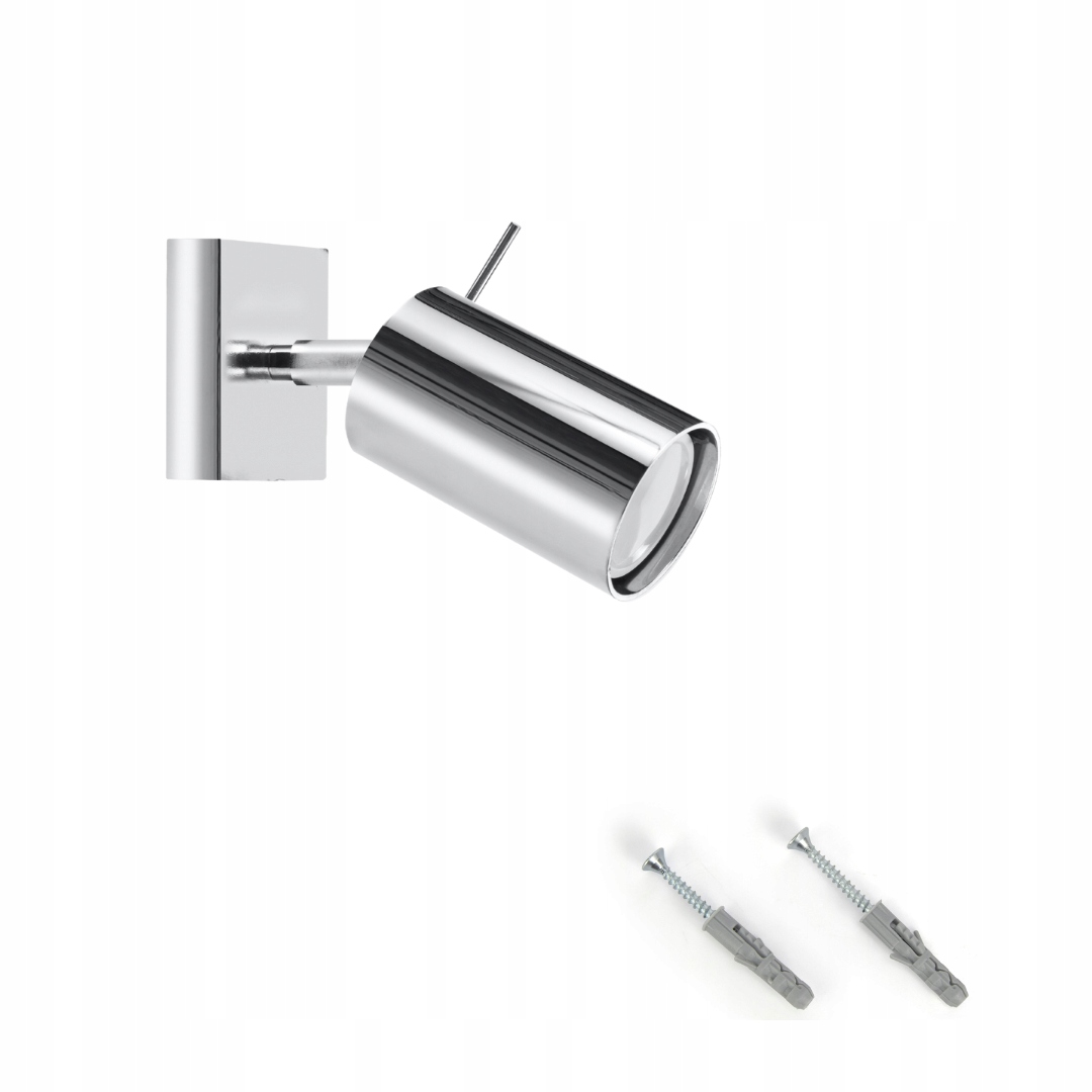 Kinkiet chrom lampa ścienna tuba łazienka GU10