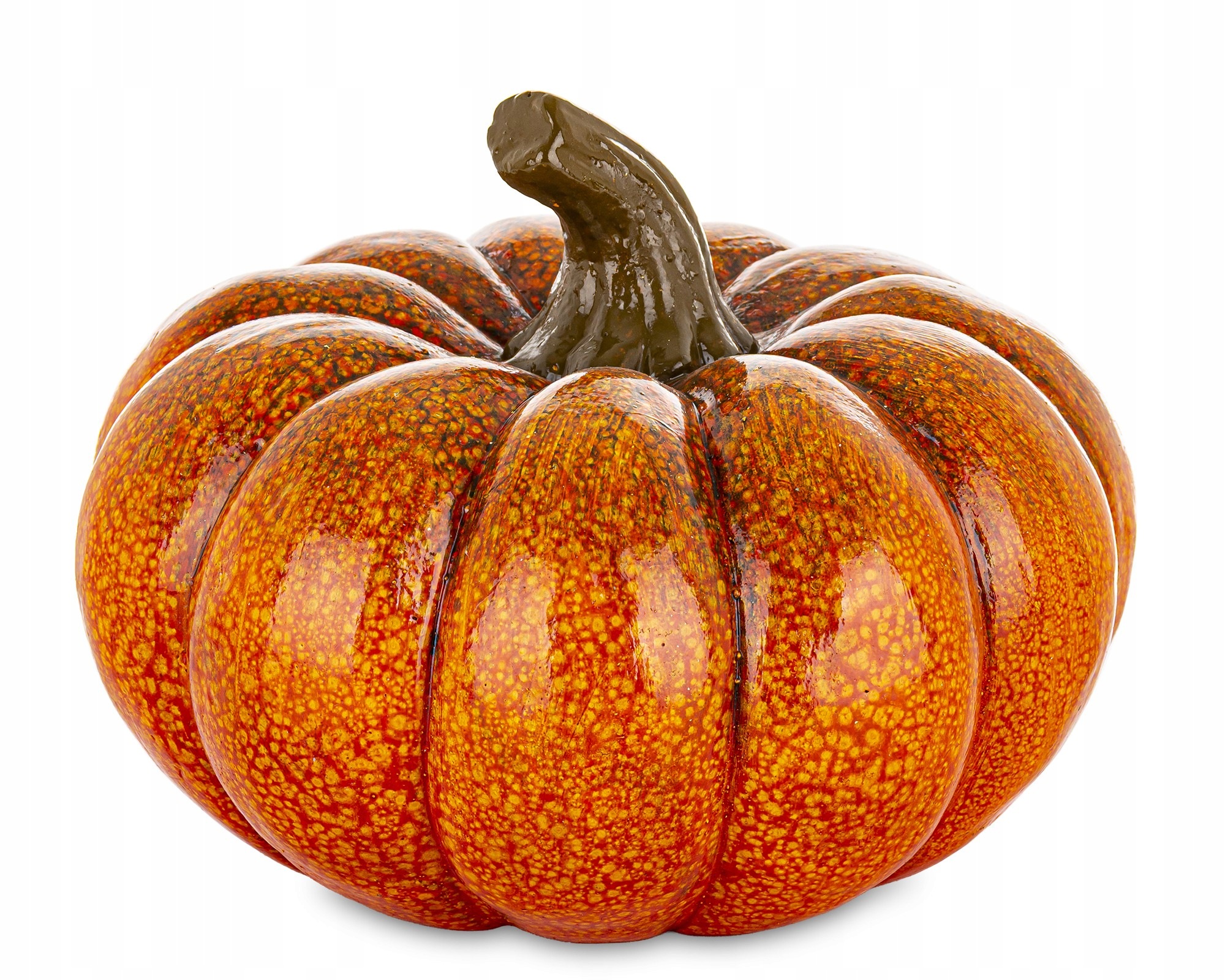 Dynia ceramiczna dekoracyjna 25cm ozdoba jesienna Halloween pomarańczowy