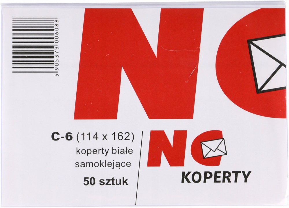 Koperta standardowa NC C6 samoklejąca SK 10x 50szt Marka NC Koperty