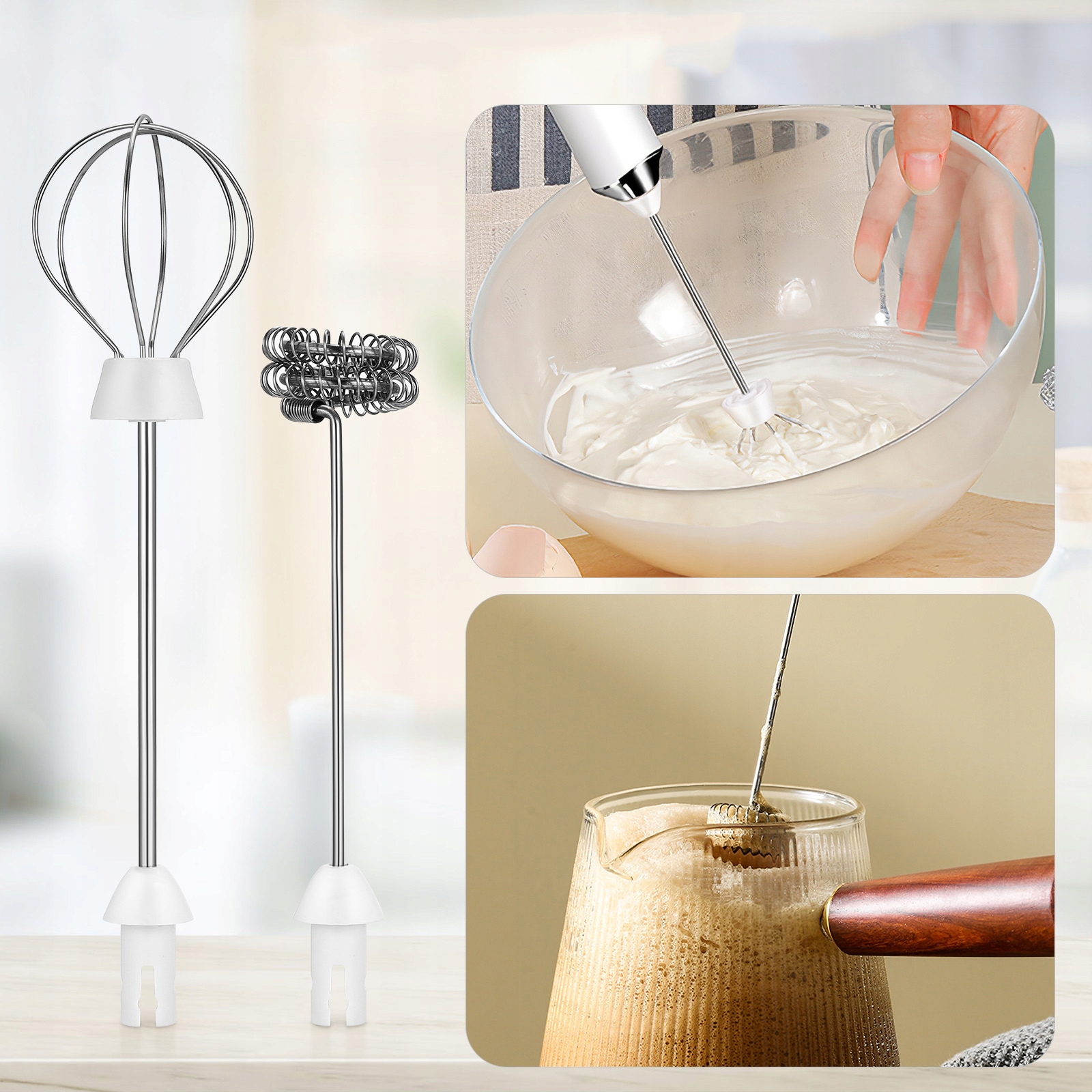 ELEKTRYCZNY SPIENIACZ DO MLEKA, UBIJAK DO KAWY, MIKSER Model 14408004