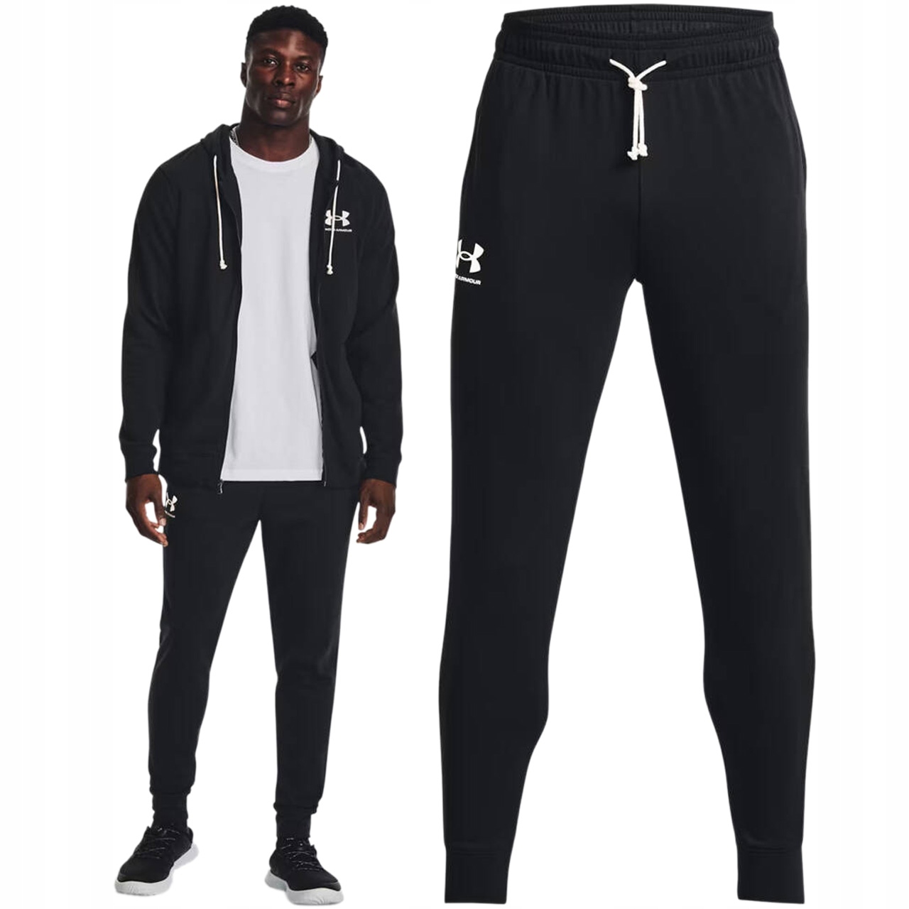 Pánské Tepláky Under Armour Jogger Tepláky Bavlna 1380843-001 XXL