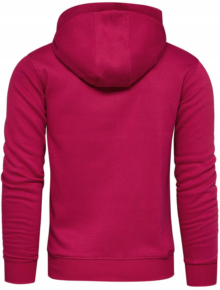 BLUZA MĘSKA OCIEPLANA ROZPINANA Z KAPTUREM CZERWONA rozmiar XL Rozmiar XL