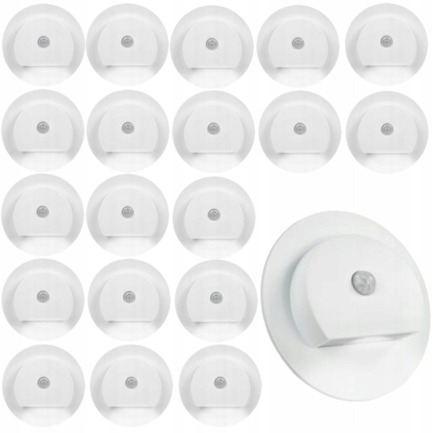 20 x Led Schodišťová Objímka Pro Osvětlení Schodů Se Snímačem Pohybu Soumraku