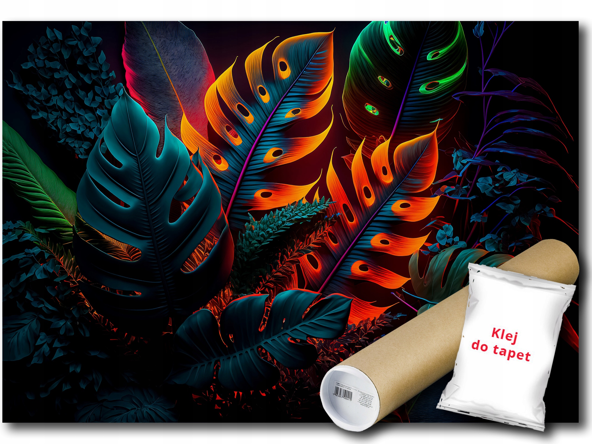 Vinylová Fototapeta Listy Rostliny Neon 208x146