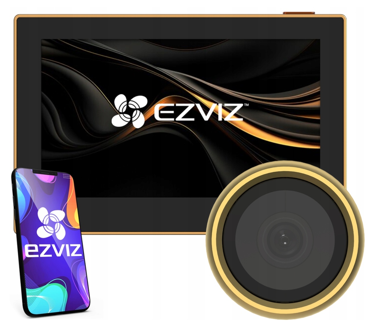 Elektronický WiFi hľadáčik Ezviz HP2 Kamera LCD displej 4,3" FullHD Vnútorný