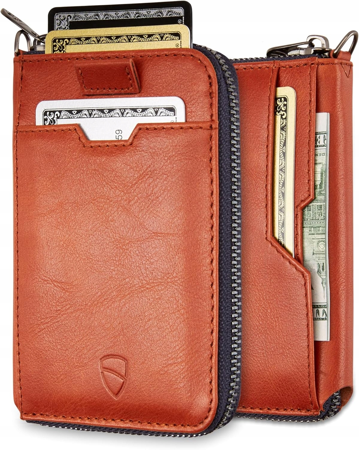 DH3 Męski Mały Portfel Skórzany Slim Vaultskin Skóra Naturalna Rfid