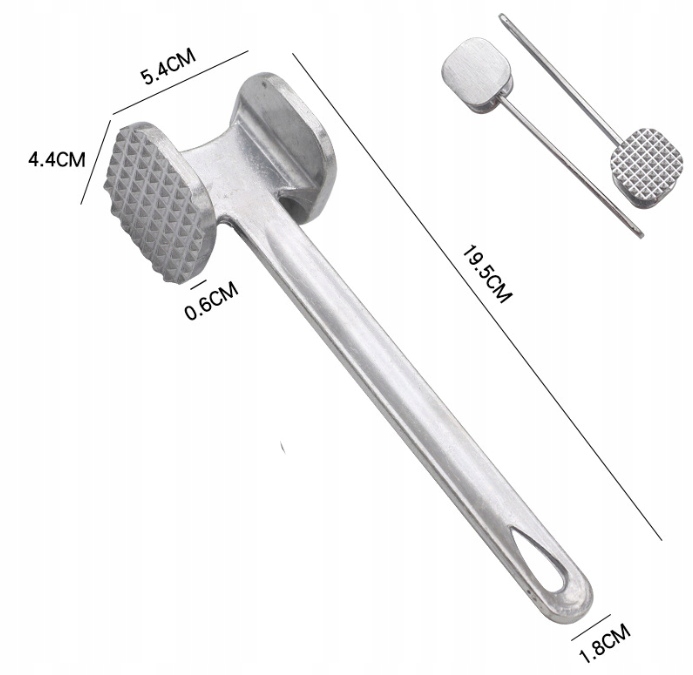 PROFESJONALNY TŁUCZEK DO MIĘSA DWUSTRONNY SOLIDNY Marka Orion