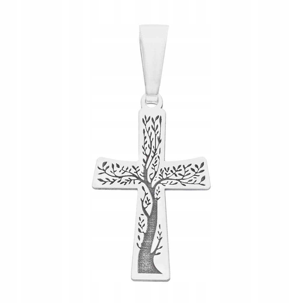 Stříbrný křížek Ag 925 rhodiovaný strom života KC026RM