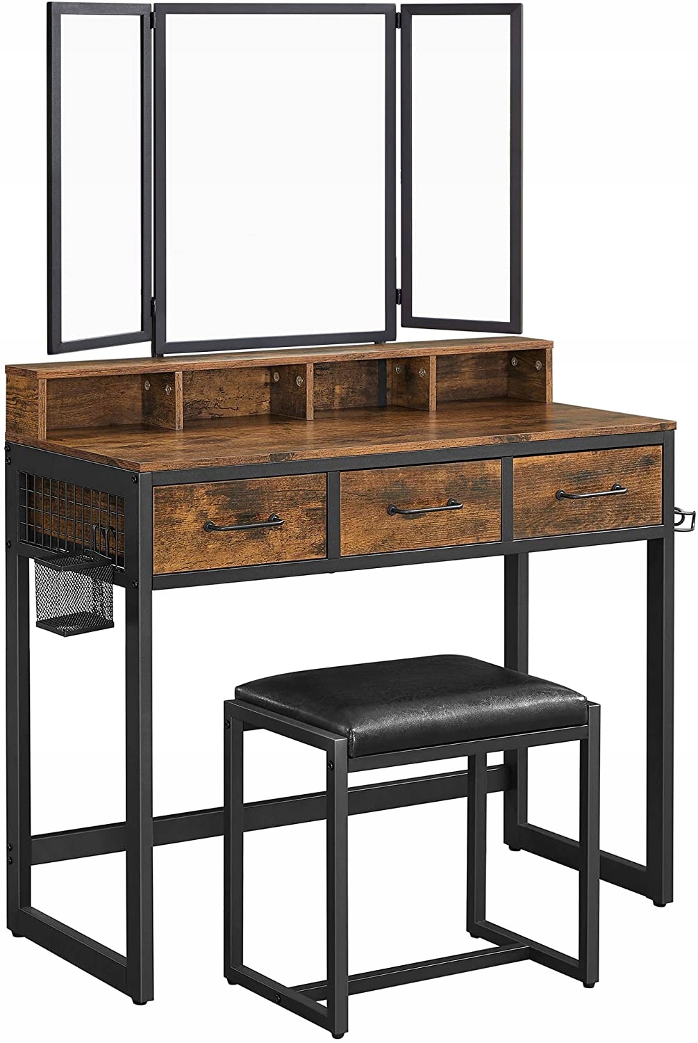 

Toaletka Lustro Taboret Loft Rustykalna Retro