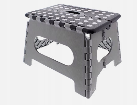 STOŁEK ANTYPOŚLIZGOWY SKŁADANY TABORET DRABINKA PODEST UNIWERSALNY Z RĄCZKĄ EAN (GTIN) 8715062012657