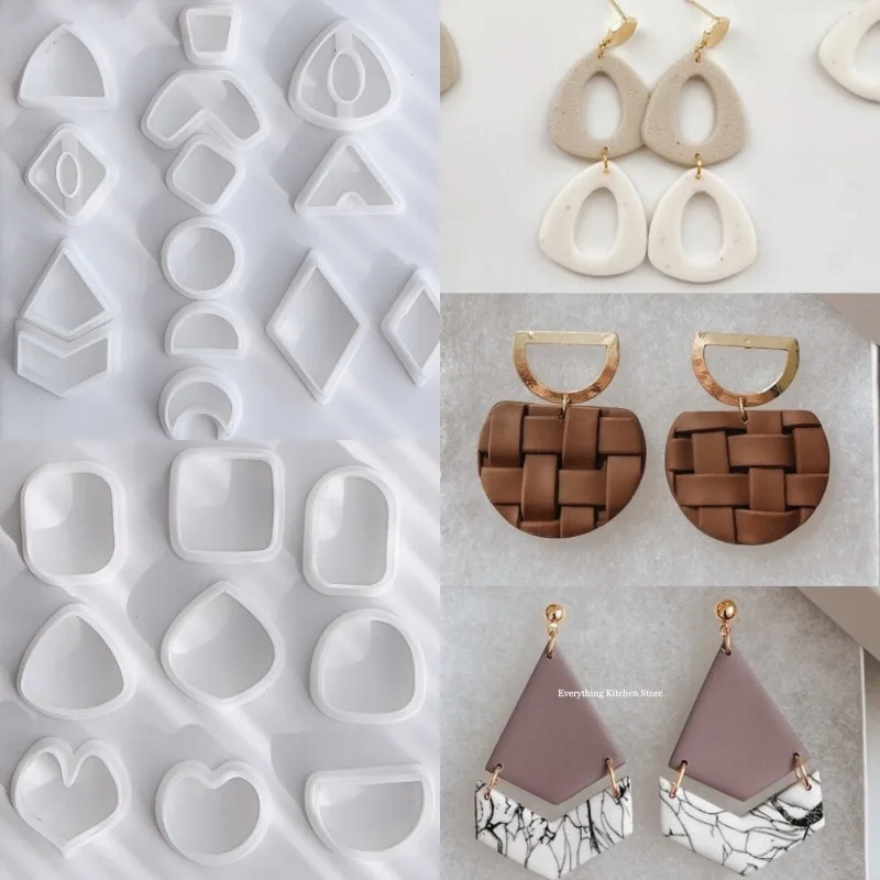 Mini Elemental Cutter Gumdrop Rounded Triangle Moon Rhombus Donut Shape Pol Motyw Drzewo