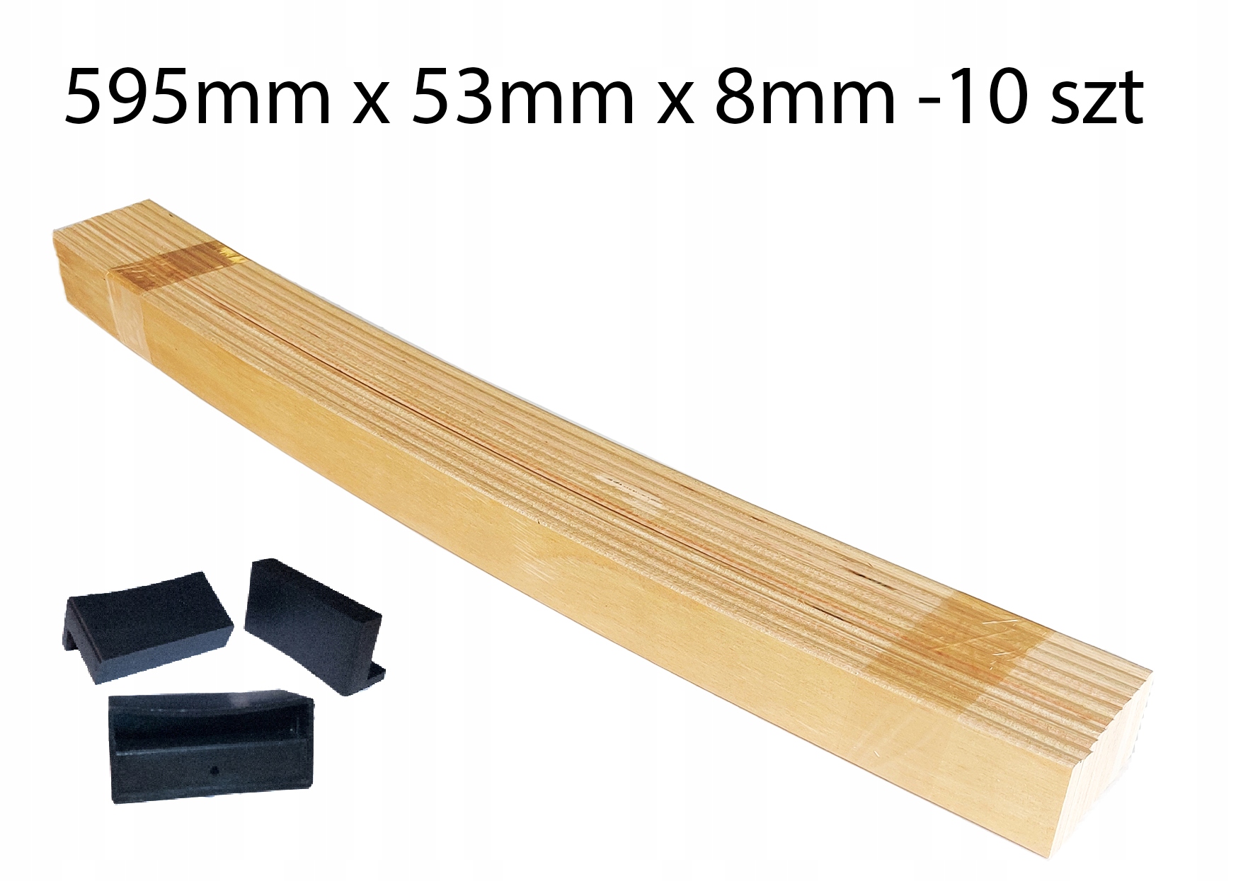 

Listwa sprężynująca gięta 595mm z uchwytami 10 pak
