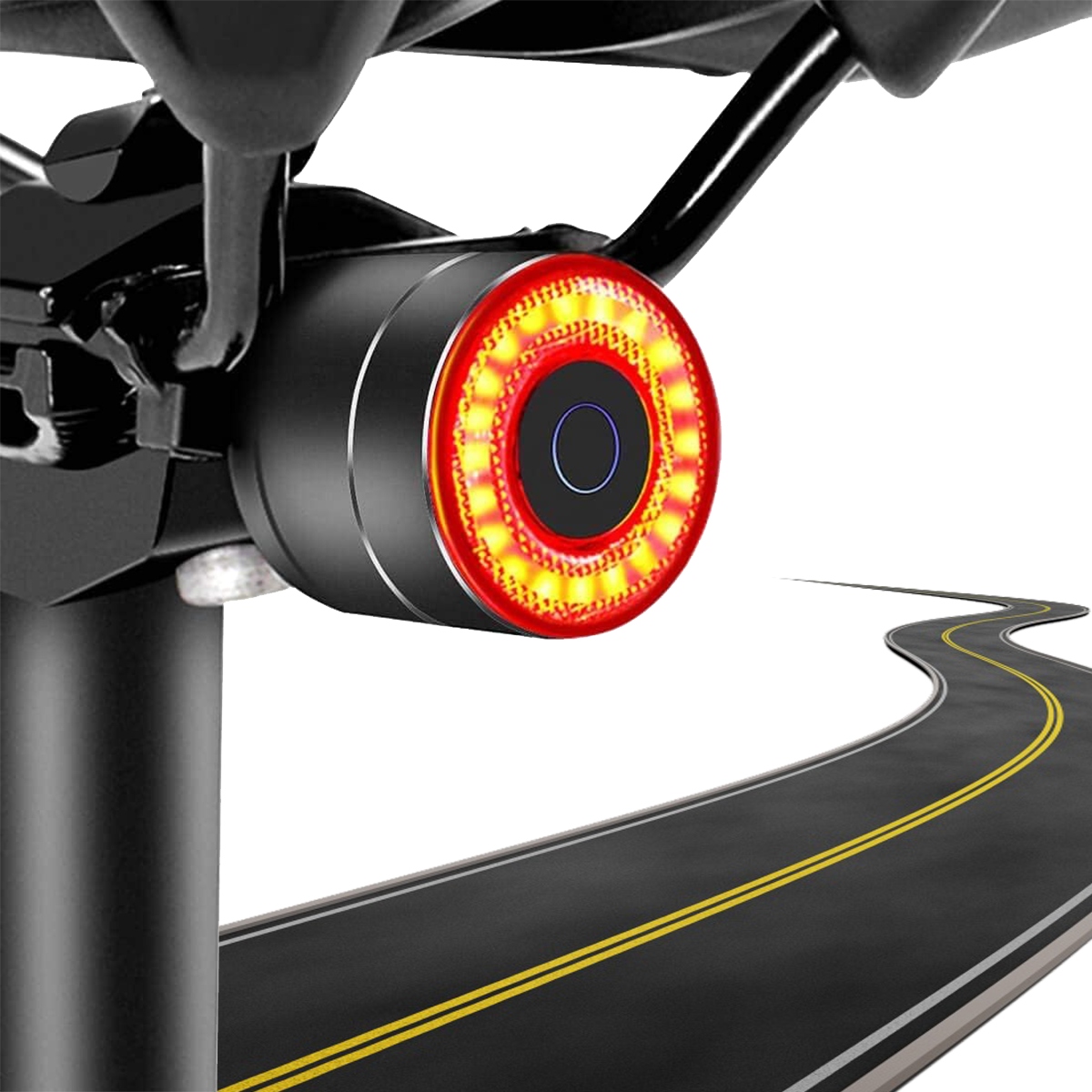ŚWIATŁO ROWEROWE TYLNE LED DO ROWERU SMART CZUJNIK HAMOWANIA I ZMIERZCHU