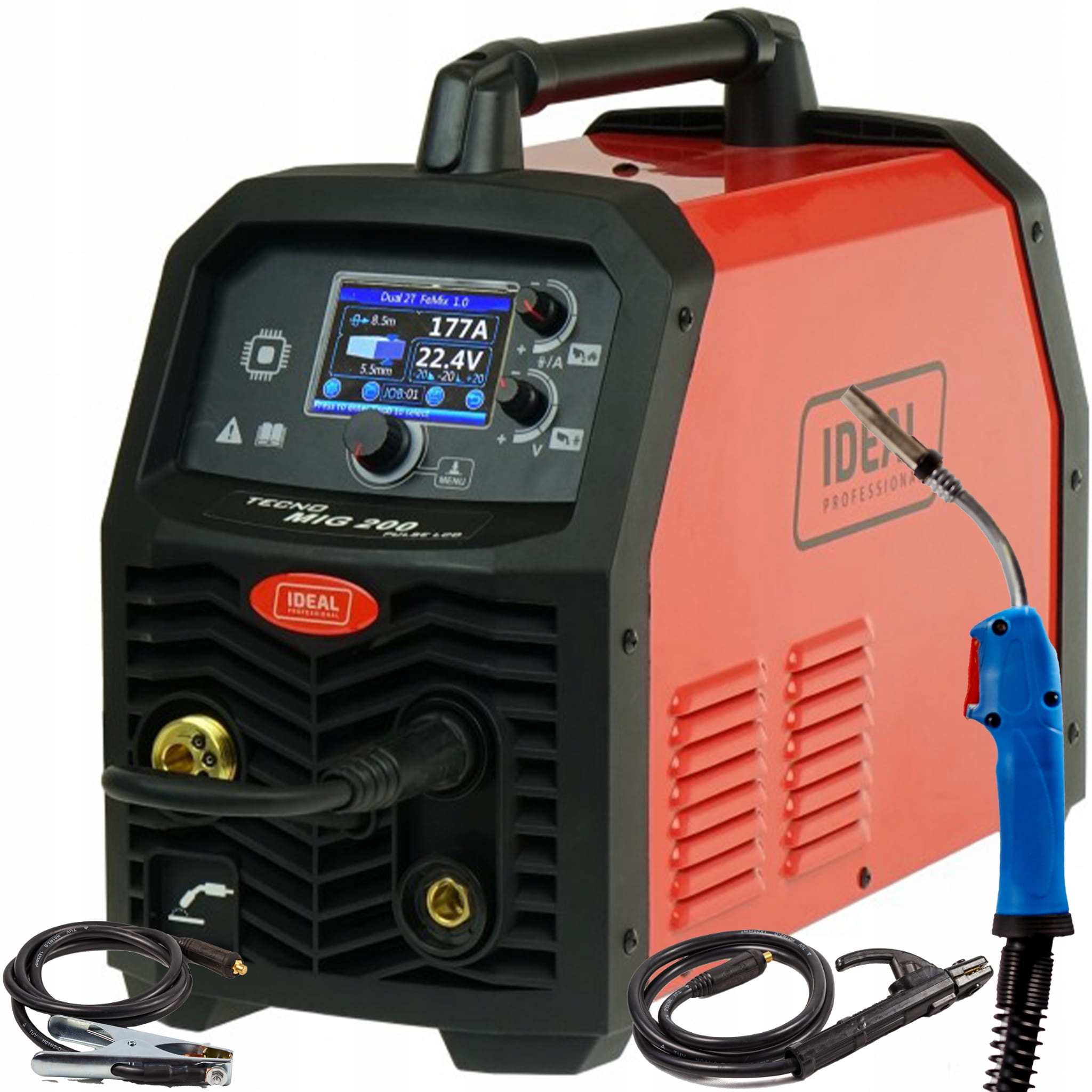 Migomat Ideal Tecno Mig 200 LCD Dual Puls 28-200 A