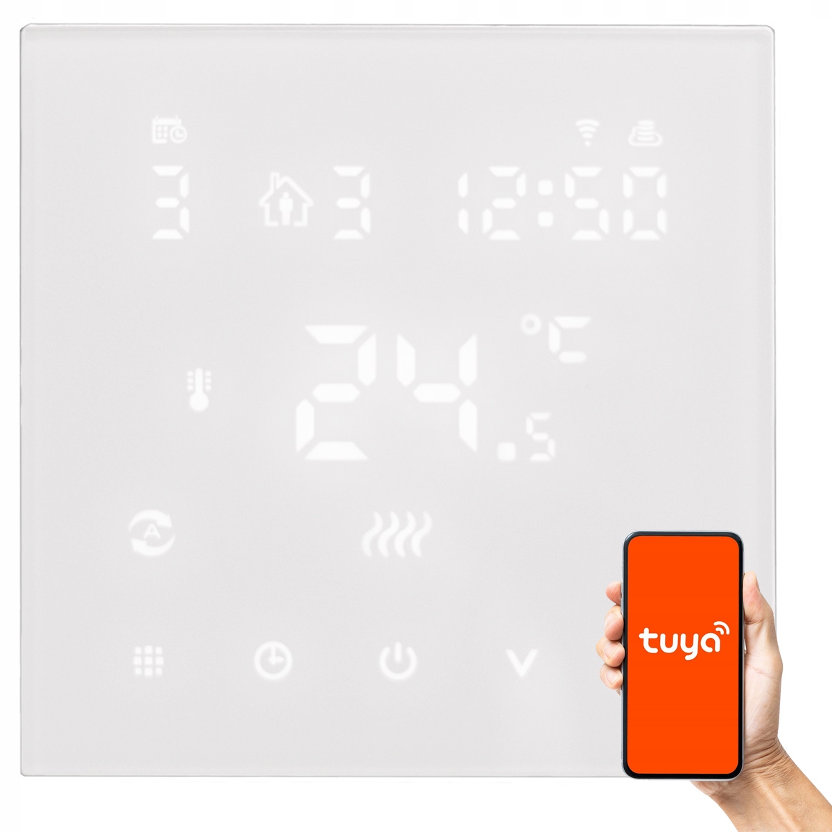 Regulátor Týždenného Izbového Termostatu Wifi 2YA Tuya Auraton