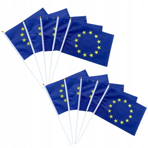 Flaga na kijku UNIA EUROPEJSKA 20x28cm 10szt.