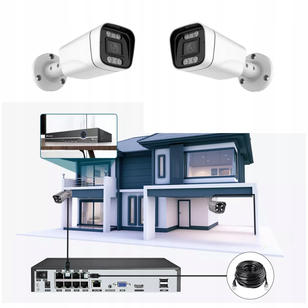 KAMERA ZEWNĘTRZNA WODOODPORNA REJESTRATOR IP66 TUBOWA IP PoE 8MPX HQ ZOOM EAN (GTIN) 5908298553909