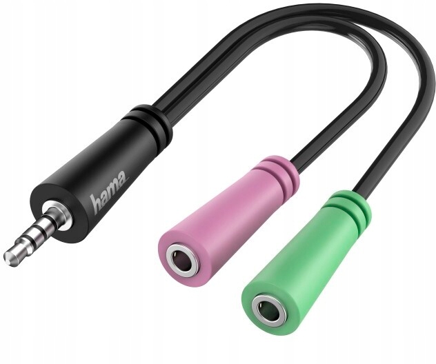 

Adapter Hama 3.5mm jack 4PIN - 2x 3.5mm jack