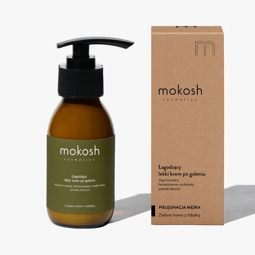 Mokosh Zklidňující lehký krém po holení Zelená káva s tabákem 90 ml