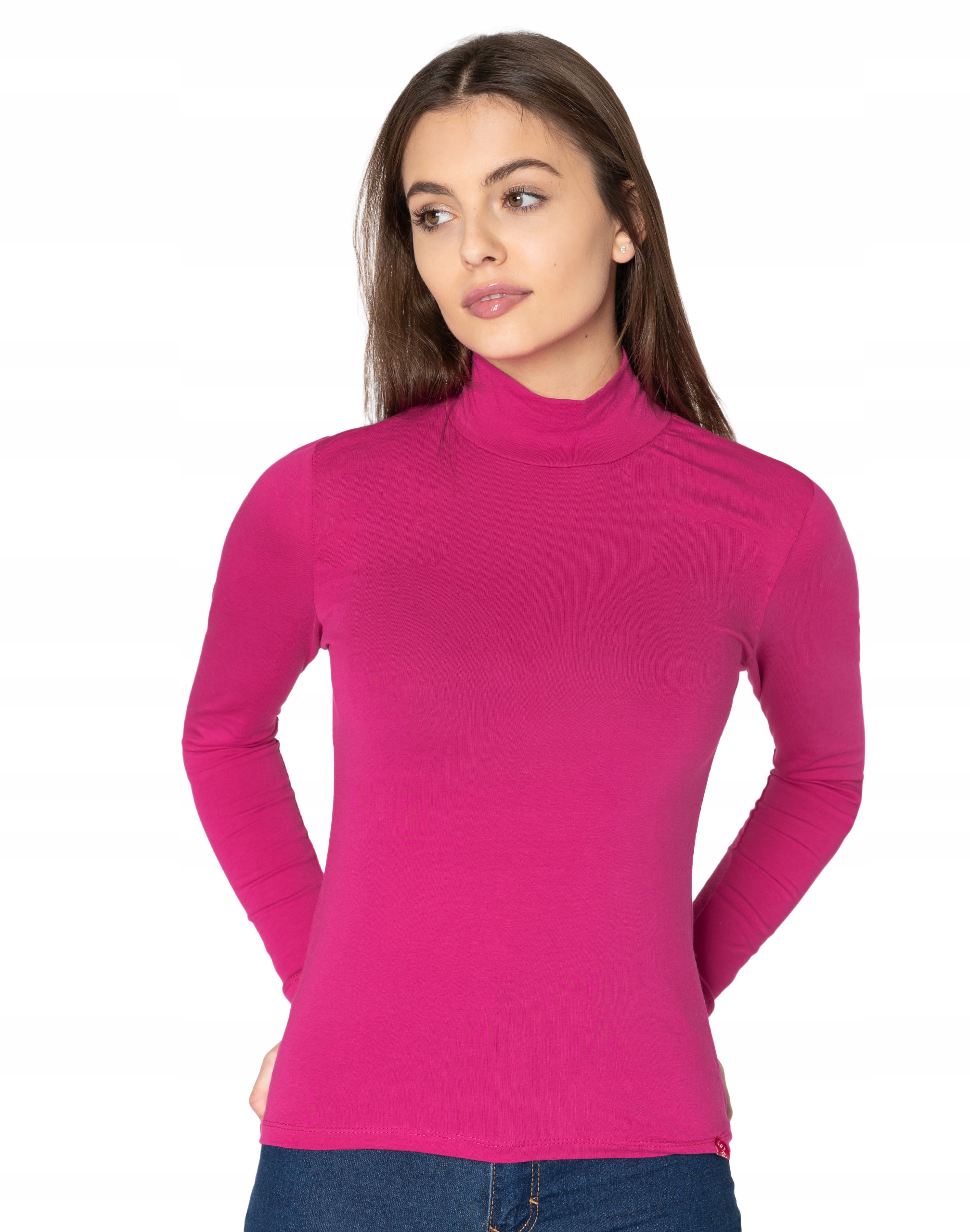 Półgolf Damski Cienki Sweter Golf 8111-04 r XL/XXL