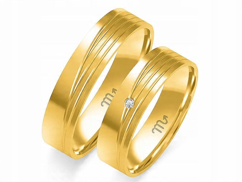 

Złota obrączka ślubna delikatna 14K 585 r 20 21 22