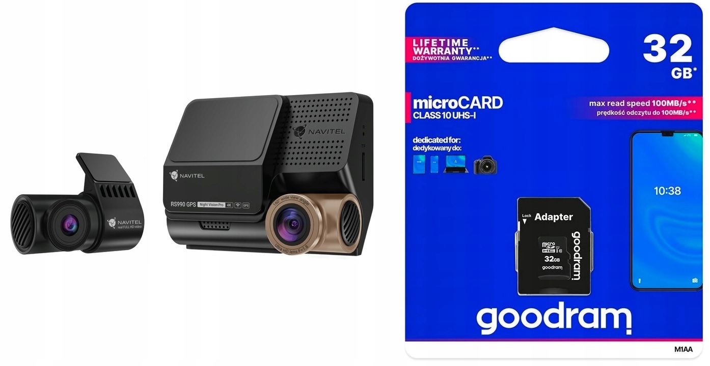 Navitel RS990 Gps autokamera NightVision Pro 4K Sony Starvis 32GB